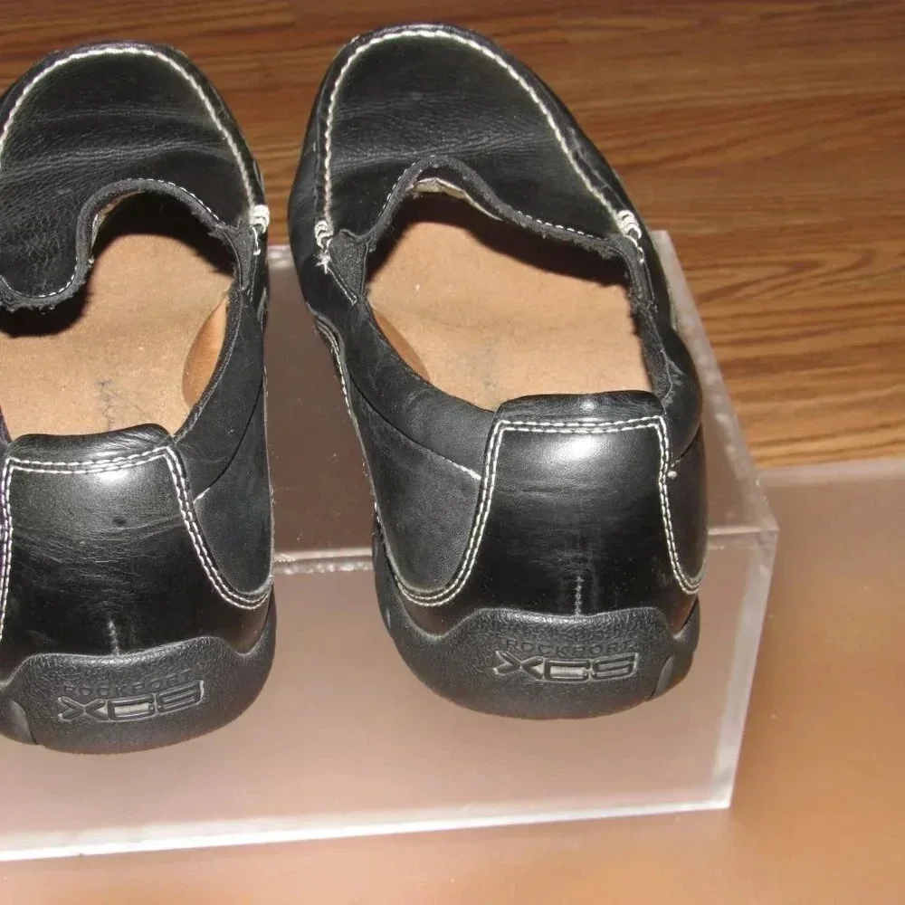 ROCKPORT XCS Leather Men’s Slip-On Loafer Black Shoes Size 9M